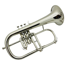 Affordable Silver-Plated Flugelhorn Bb with Black Valve - Includes Case &
