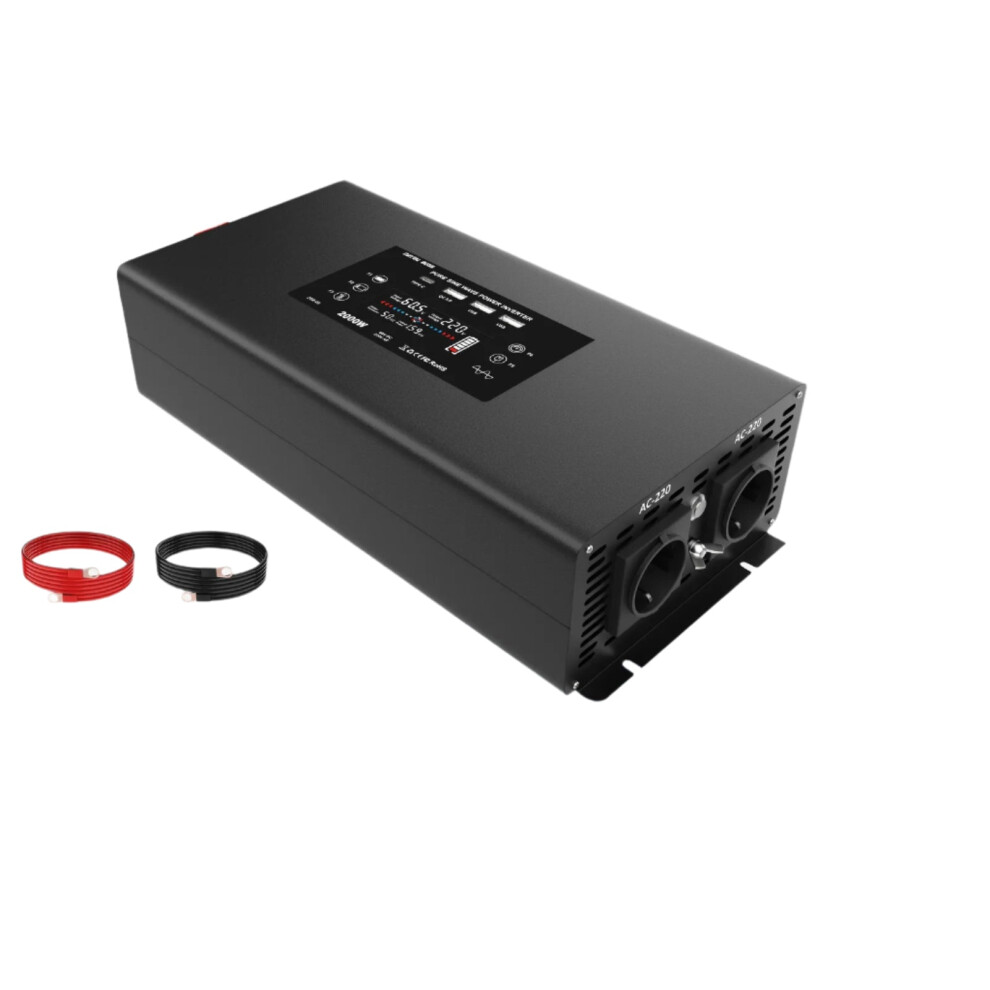 Datouboss Dn 03 Pure Sine Wave Inverter - Portable Car Inverter, Dc12v-60V To Ac220v-240V, 2000W Continuous, 4000W Peak Power 7445026495417
