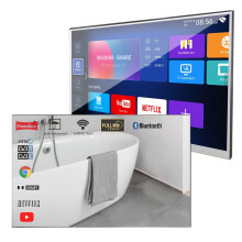 Souria 22-Inch Smart Mirror LED Bathroom TV - Waterproof IP66, Integrated WiFi, DVB/ATSC Tuner, Android-Enabled
