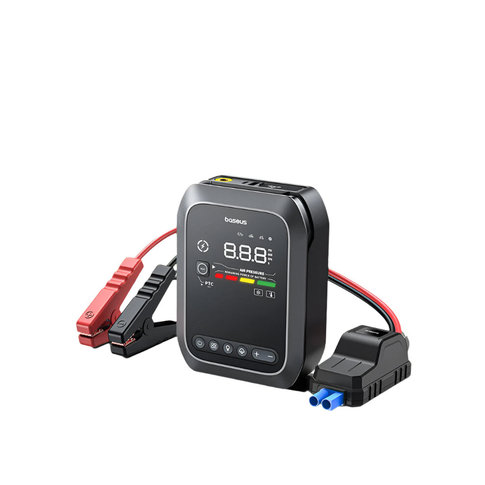 Baseus 4-In-1 Jump Starter & Car Air Pump: 1200A Power Bank With Led Digital Display 744759710864