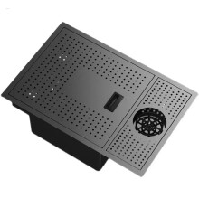 Elegant 60x40cm Black Nano Kitchen Sink with Hidden Cup Washer - Handmade Single Slot Basin for Modern Homes