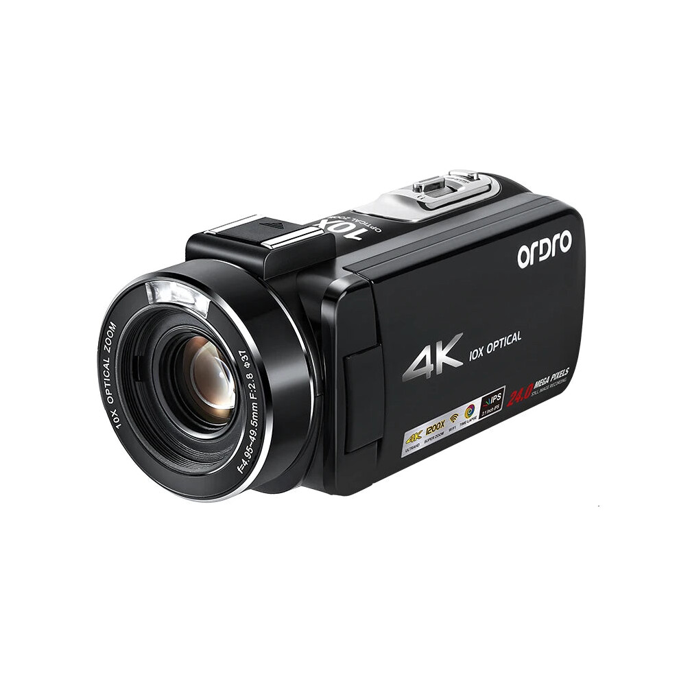 Ordro Ac7 Professional 4K Video Camcorder With 12X Optical Zoom For Youtube & Facebook Live Streaming 705353145100