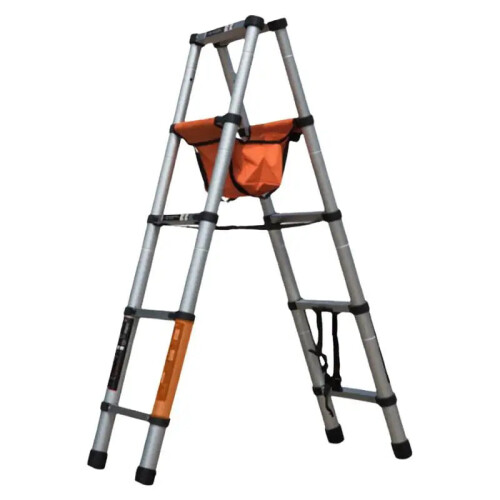 Telescopic Folding Ladder - Versatile Herringbone Stepladder for Home, Garage & Engineering Projects