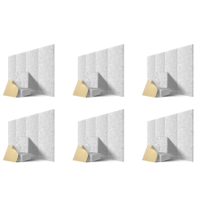 72-Pack Grey Self-Adhesive Acoustic Panels - 12 x 12 x 0.4 Soundproof & Sound Absorbing Padding for Home
