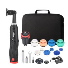 Wireless Rechargeable Micro Polishing Machine with Lithium Battery - 1 Inch & 2 Inch Brush Attachments for Car Detailing