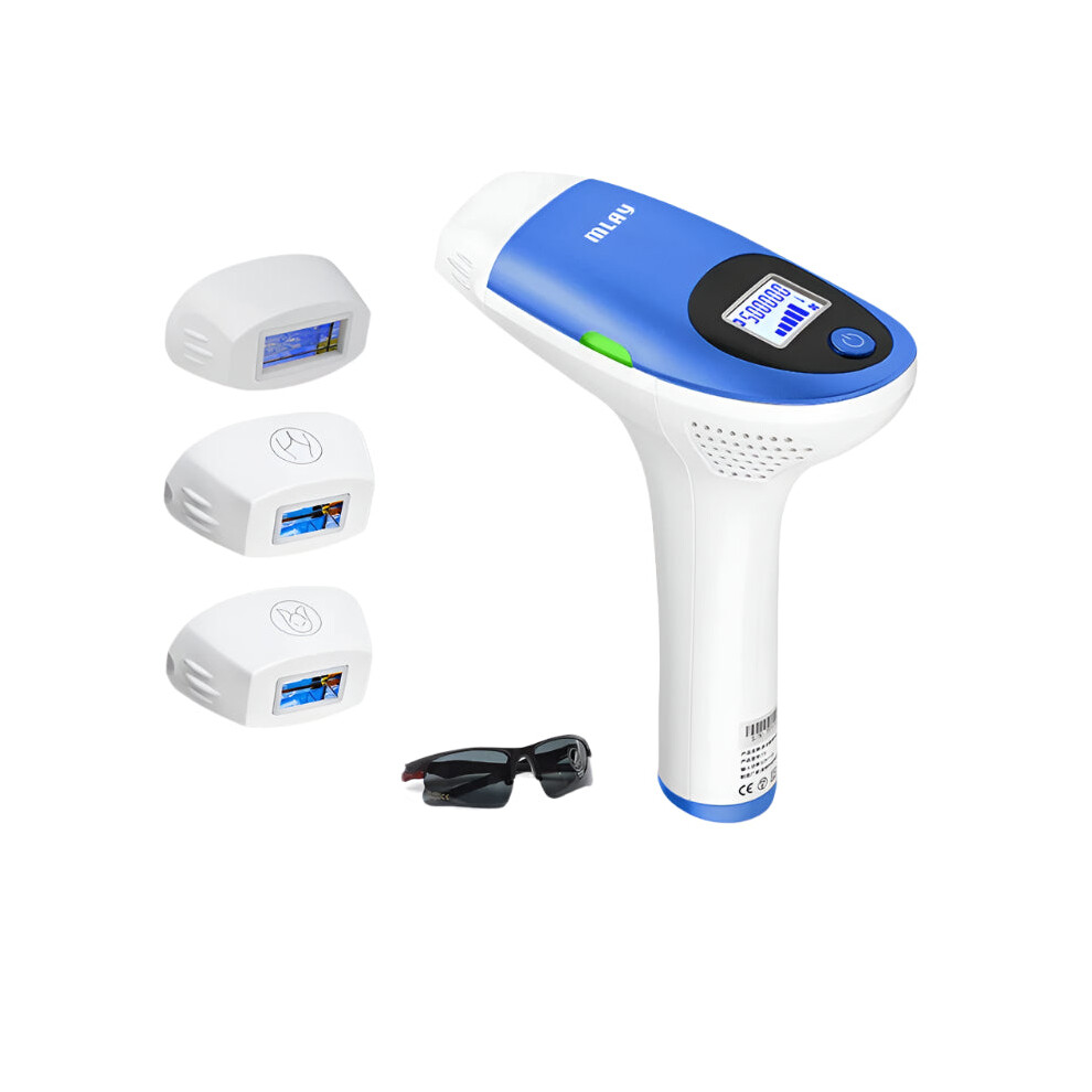 MLAY T3 IPL Laser Hair Removal Device - 500,000 Shot Painless Epilator for Home Use on Face & Bikini Areas