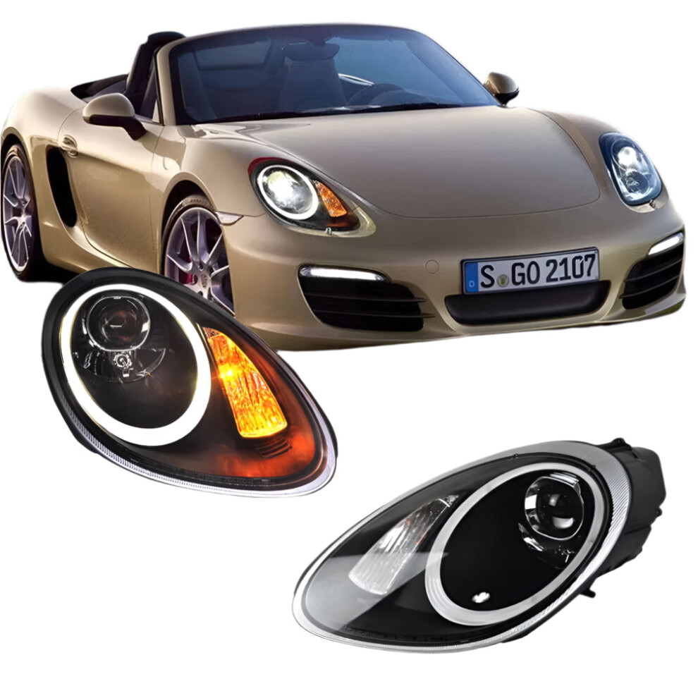 Porsche Cayman Boxster 2005-2008 LED Headlight Assembly with DRL & Turn Signal