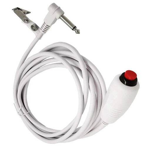 20-Pack 6.35mm Nurse Call Cables with Push Button Switch for Emergency Call Devices