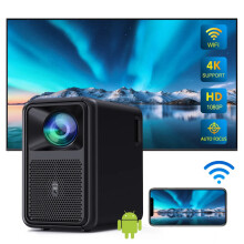 WZATCO D9 300-Inch 1080p 5G WiFi Android Smart Auto Focus Full HD LED Projector - 4K TV Video Home Theater Cinema Beamer
