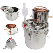 Premium 8L/22L Stainless Steel & Copper Distiller Kit for DIY Home Brewing: Moonshine, Alcohol, Water, Wine, & Essential Oils