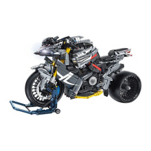 GSX1300 B-King Motorcycle Model Building Kit with LED Lights - 1:5 Scale Japanese Technical Brick Toy Collection
