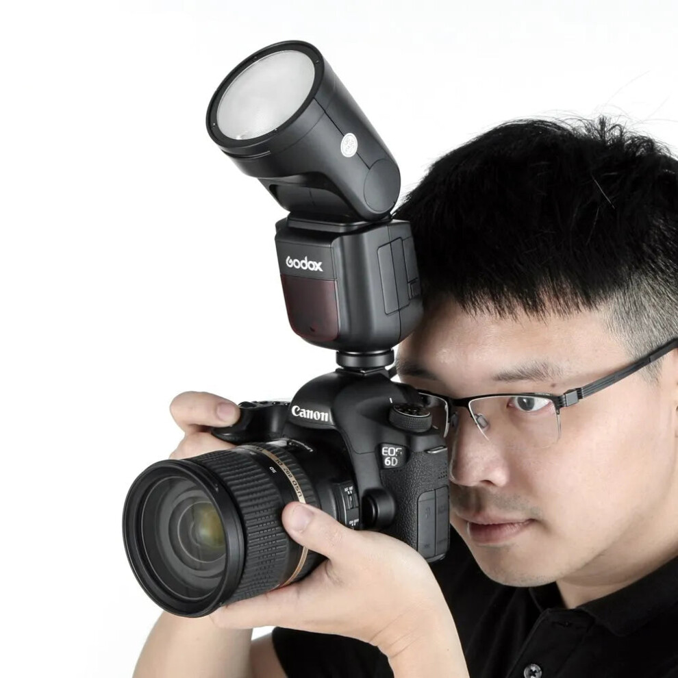 Godox V1 Speedlight Flash: Ttl Hss 1/8000S Li-Ion Battery For Canon, Nikon, Sony, Fuji 7445041754780