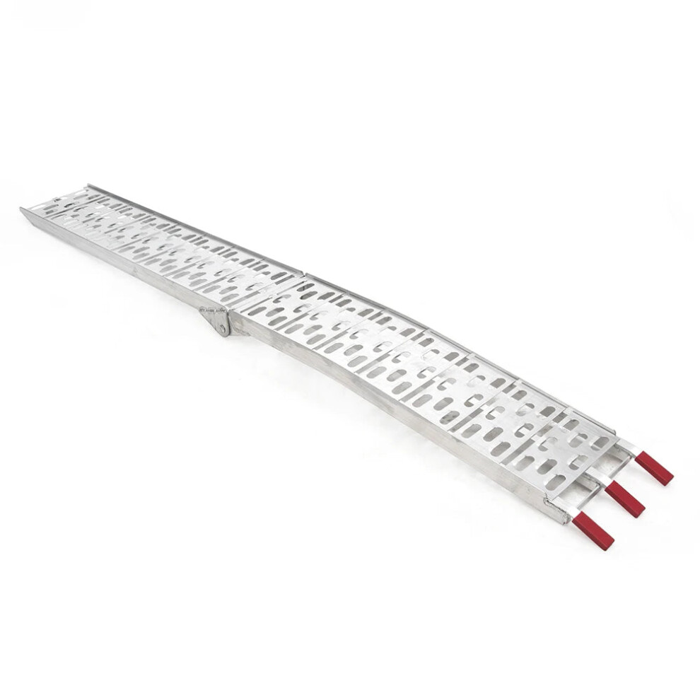 Heavy-Duty Aluminum Loading Ramps For Cars, Trucks, And Atvs Â 7.5 Ft, 750 Lbs Capacity With Tie-Down Straps 7445042137186
