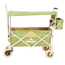 Deluxe 4-Seat Outdoor Stroller Wagon with Canopy - Perfect for Kids' Travel & Camping Adventures