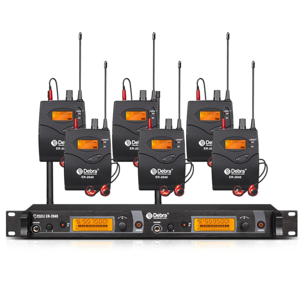 Debra Er 2040 Uhf In-Ear Wireless Monitor System - 180M Range For Multi-Person Stage Performances 7445057961998