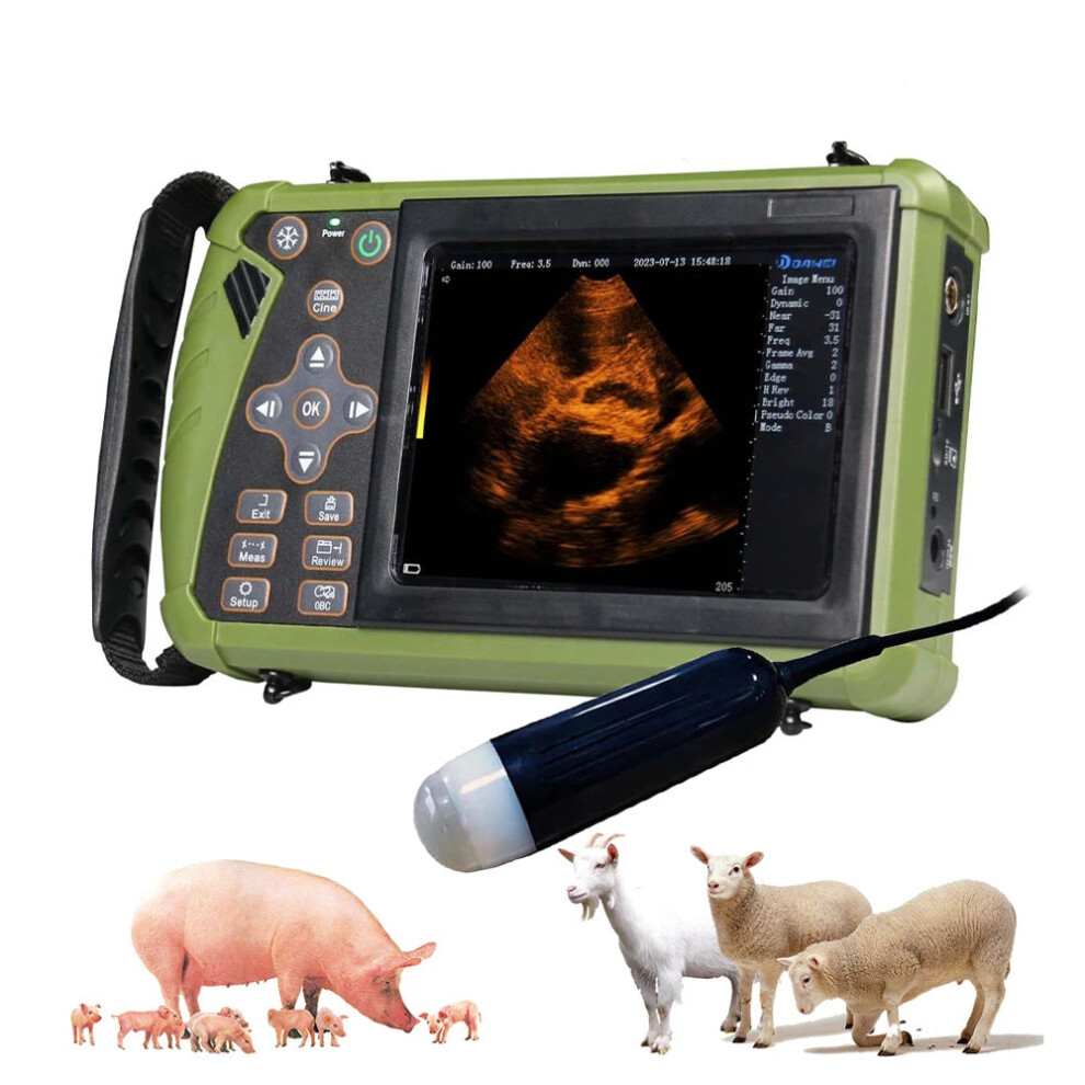 Compact Veterinary Ultrasound Scanner With 3.5Mhz Convex Probe For Animal Pregnancy Detection - I For Pigs, Sheep, Goats, And Dogs 313045451455
