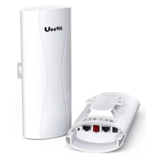 UEEVII CPE688: Dual Pack Gigabit Wireless Bridge with 5KM Long-Range Extender, 1000M LAN Ports, 5.8Ghz Point-to-Point Outdoor WiFi Solution