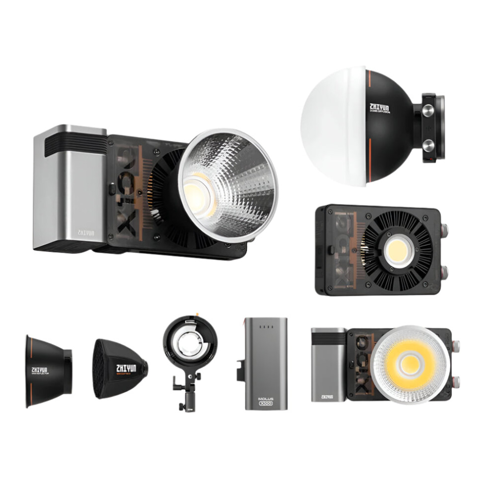 Zhiyun Molus X100 Led Video For Studio & Outdoor Photography And Youtube Shooting Light 7445056880887