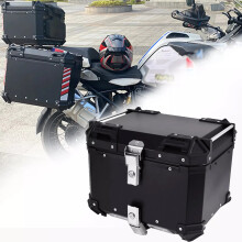 45L Waterproof Motorcycle Rear Top Case: Secure Luggage Storage Tail Box for Touring & Cruiser Bikes