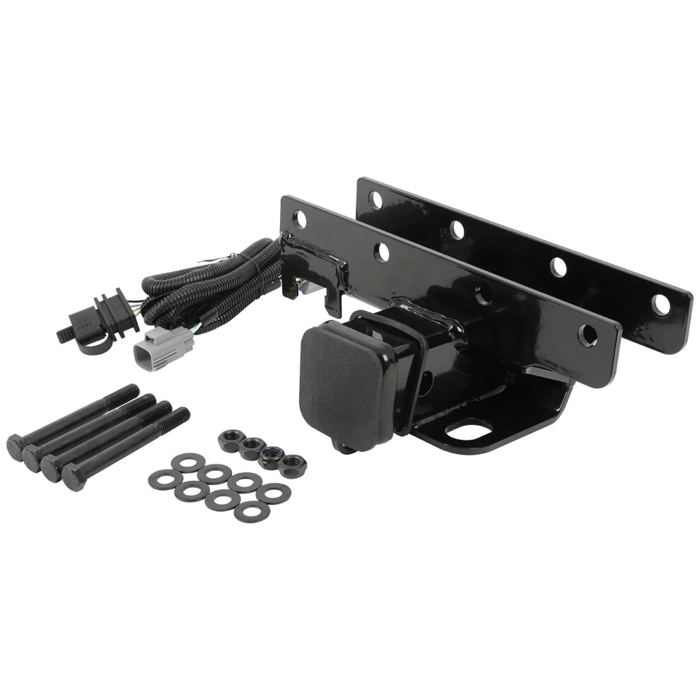 Heavy-Duty 2-Inch Rear Towing Trailer Hitch Receiver For Jeep Wrangler Jk (2007-2018) - Steel Tow Connector For 2 & 4 Door Models 705353693076