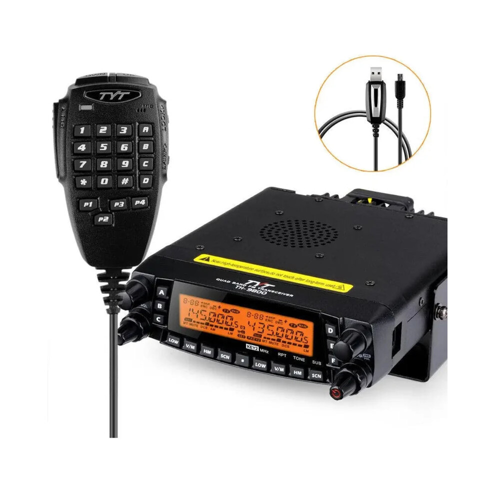 Tyt Th-9800 Plus Quad-Band Mobile Radio - 50W Remote Repeater Walkie Talkie For Ham & Car Use 313038458409