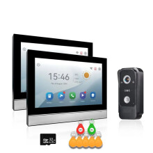 7-Inch Smart WiFi Touch Monitor Video Intercom with CCTV Alarm, 1080p Video Doorbell Camera & Access Control Card