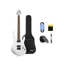 Donner DMT-100 Solid Body Electric Guitar - 39-Inch Matte Finish Metal Beginner Kit with Bag, Strings, Strap, and Cable