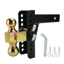 Heavy-Duty Alloy Steel Towing Hitch Ball Mount - 14,000 lbs Capacity, 2 & 2-5/16 Balls, Black Powder Coated for RV & Trailer