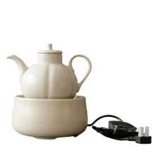 Elegant Pumpkin-Shaped Ceramic Electric Kettle - Perfect for Kung Fu Tea Sets & Household Water Boiling