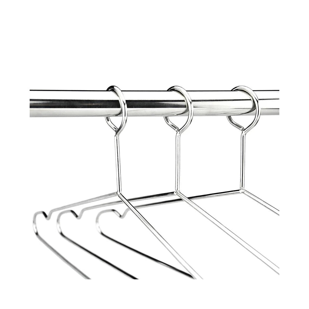 80-Piece Anti-Theft Stainless Steel Clothes Hanger Set With Security Hooks For Hotel Closet Organization 313035970911