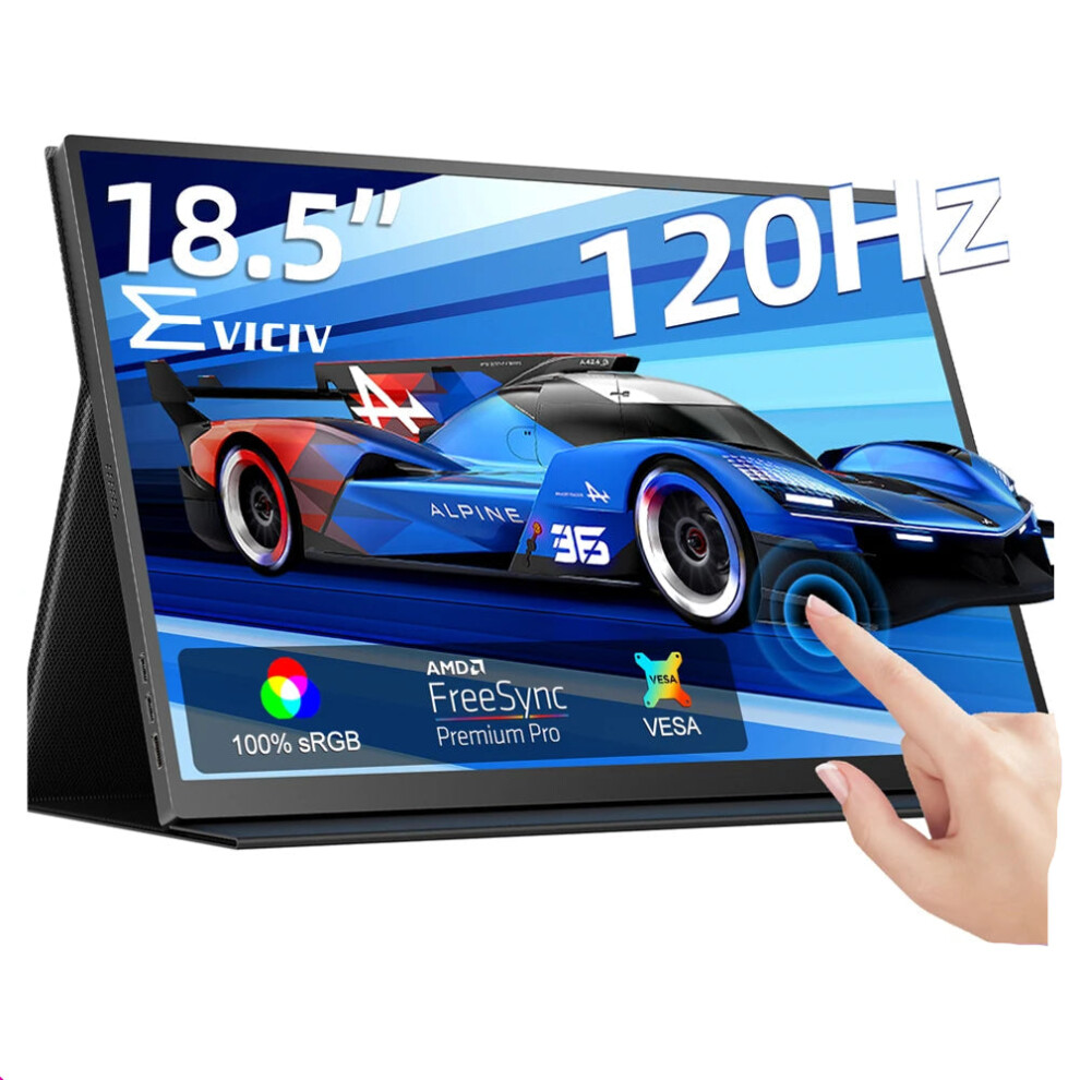 Eviciv 18.5Â Touchscreen Portable Monitor - 120Hz, 1Ms Response, Freesync Hdr, 1080P External Gaming Display For Laptops 313049214209