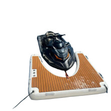 Inflatable U-Shape Floating Jet Ski Dock - 205x205 cm Pontoon Platform for Secure Boat Parking