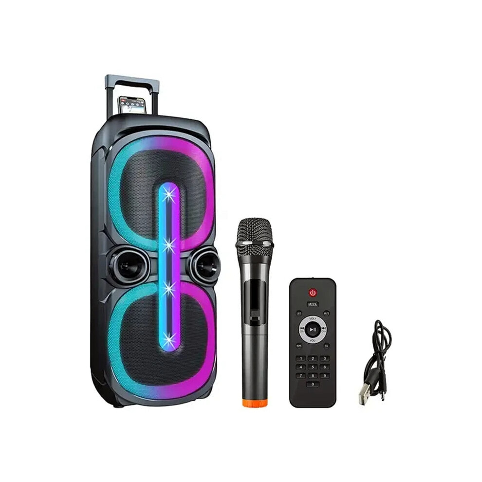 10-Inch High-Power Portable Bluetooth Speaker With Karaoke, Fm Radio, And Dj Subwoofer 7445015060077