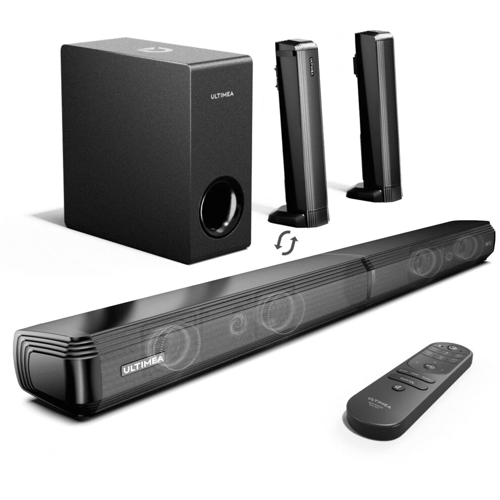 Ultimea 200W 4.1Ch Detachable Soundbar With Subwoofer - Bluetooth 5.3 For Smart Tv & Home Theater 726084808492