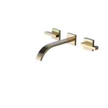 Brushed Gold Double Handle Modern Bathroom Faucet for Hand Wash Basin