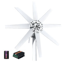 1kW Wind Turbine Generator with 220V Inverter Output - High Power Magnetic Dynamo for Home Use, Compatible with 12V/24V Systems