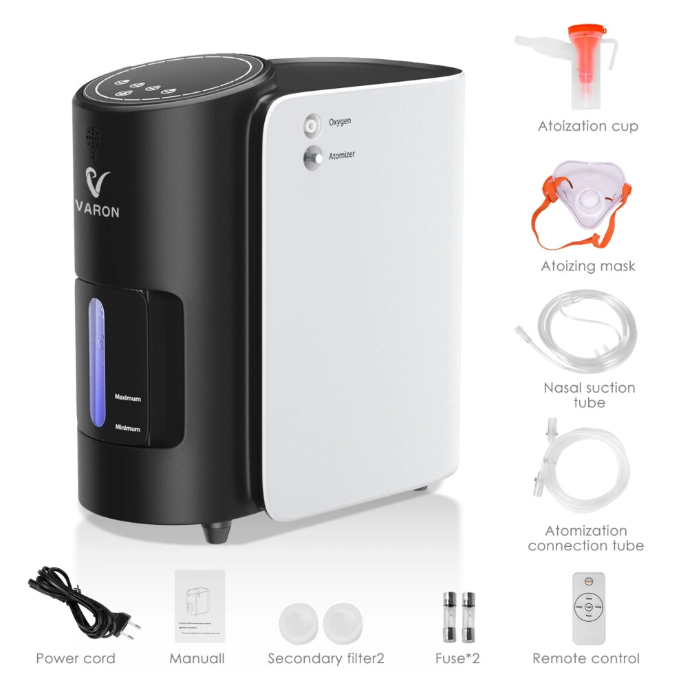 Varon 1.7L Home Oxygen Concentrator With 93% Purity And Built-In Nebulizer - 313026799798