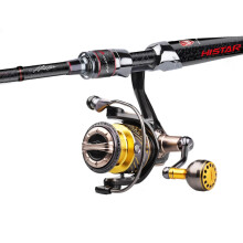HiStar Archangel Ultra-Grade High Carbon Fishing Rod Combo with Organic Whole Handle and Fuji K SIC Guide - Spin & Baitcast Wheel Set