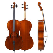 Professional Handmade 4/4 Cello with Russian Spruce Wood Front & Maple Back, Includes Cello Bag & Bow - I for Beginners