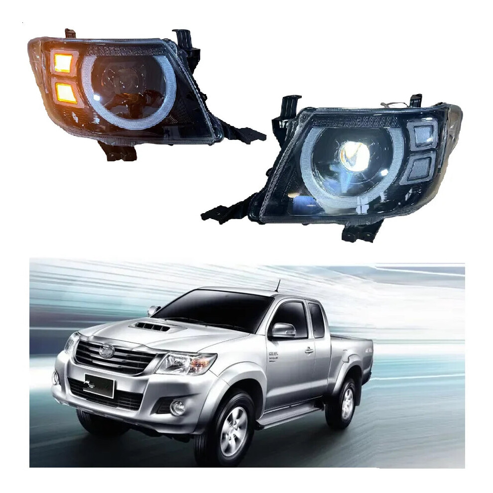 Toyota Hilux Vigo 2012-2014 Led Headlamps With Daytime Running And Turn Signal Lights 313107938931