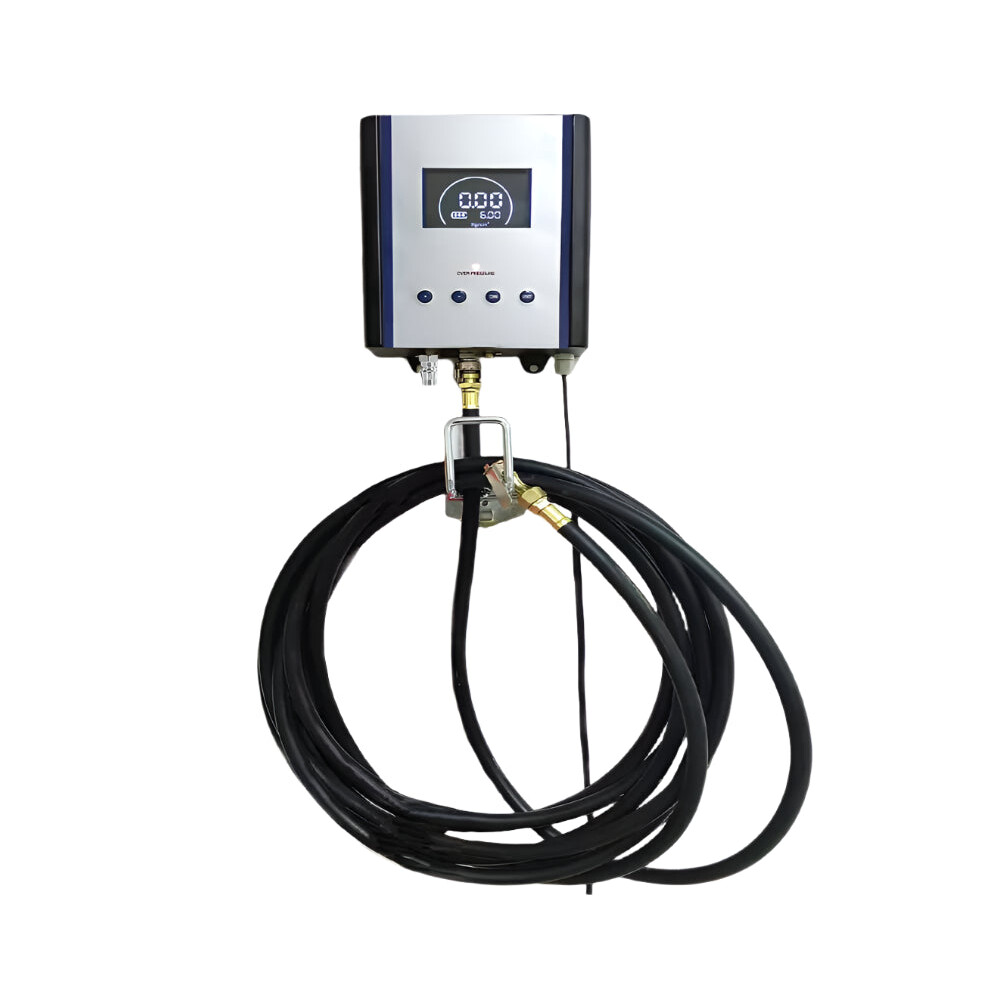 Wall-Mounted Fully Automatic Tire Inflator with LCD Display - 85-240V Automotive Pressure Monitor-image-OPC-PMGJDD6-NEW
