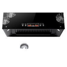 High-Power Kitchen Suction Hood with Tempered Glass - 150-200W Top Exhaust Cooker