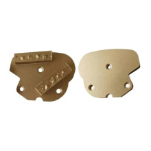 Airtec Floor Abrasive Tools - Grit 16 Metal Bond Diamond Grinding Shoes with Dual Rectangle Split PCD Segments for Coating Removal