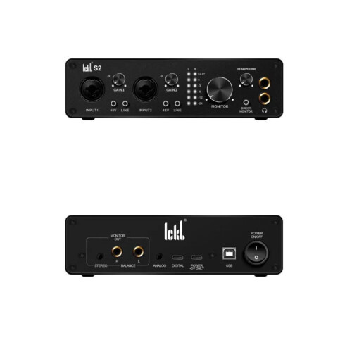 ICKB S2 Professional Audio Interface & External Sound Card for Mobile & PC Live Broadcast