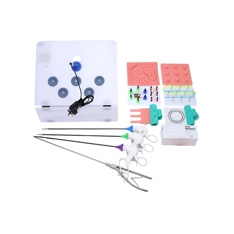 Advanced Laparoscopic Trainer Box With Usb Endoscope Camera & Comprehensive Training Instruments Set 726084532496
