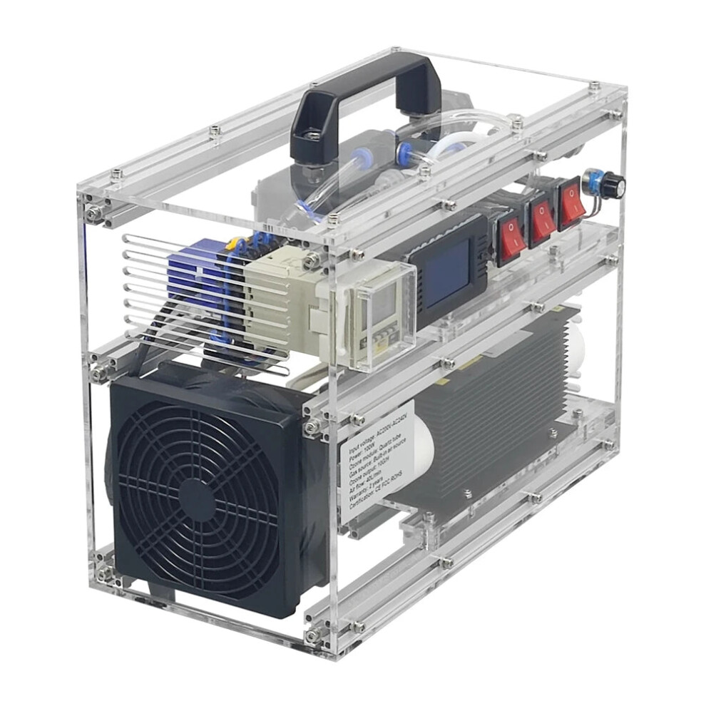 10G Adjustable Acrylic Shell Ozone Generator - Ce Fcc Rohs Certified Disinfection Machine For Air, Water, Or Oil (40L Capacity) 7445000485472