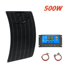 Versatile Solar Power Panel Kit: 500W-2000W Options for RV, Boat, Car, Household & Camping - 18V/36V Battery Charger