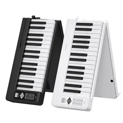 Portable 61-Key Folding Piano with Bluetooth MIDI Controller - I for Beginners and Professionals