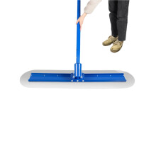Round-End Stainless Steel Concrete Trowel - Cement Finishing & Surface Smoothing Tool with Float Handle