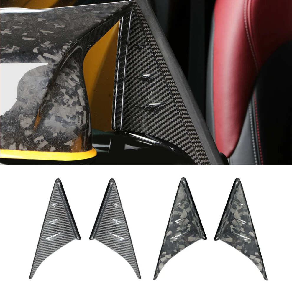 Toyota Gr Supra A90 Mk5 Carbon Fiber Rearview Mirror Panel Trim & Side Window Spoiler Cover 313110410455
